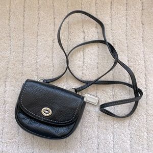 Coach Black Pebbled Mini Bag - Like New